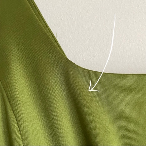Aritzia Wilfred Shine Satin Mini Dress in Succulent Green NWT - Picture 10 of 12